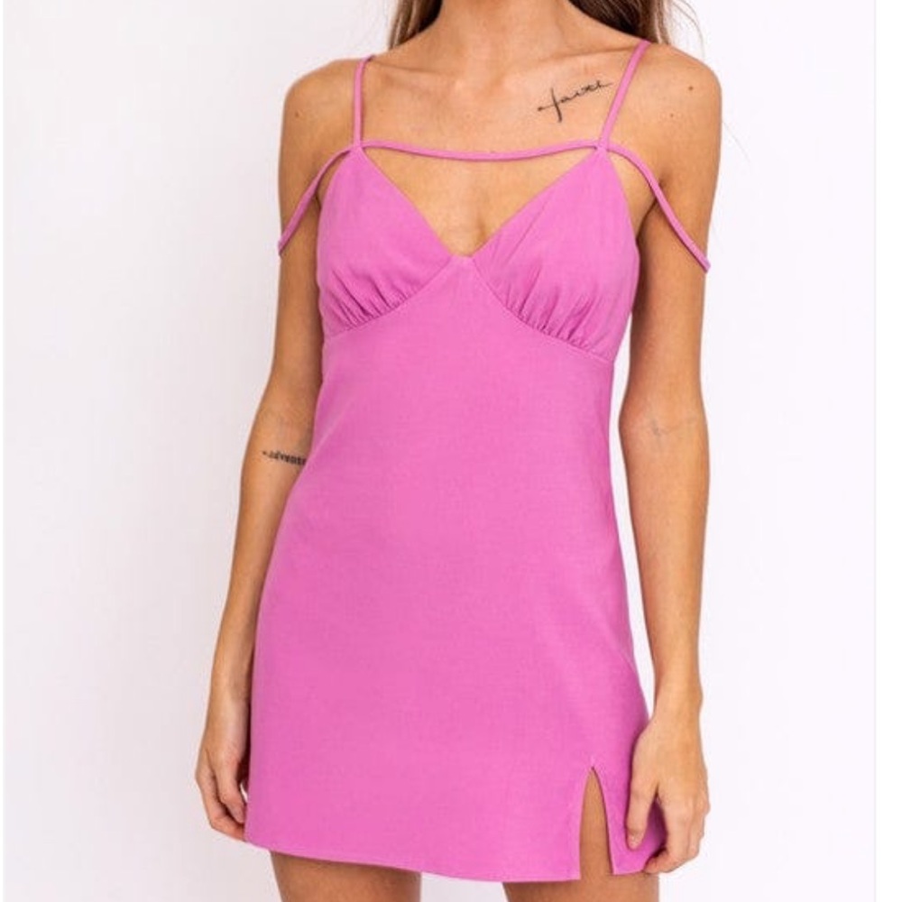 Le Lis strap detail mini dress